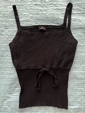 Brandy Melville Black Drawstring Cami